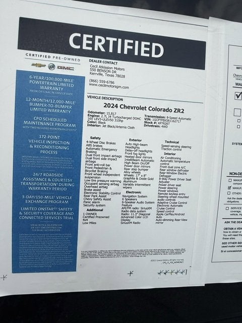 2024 Chevrolet Colorado ZR2