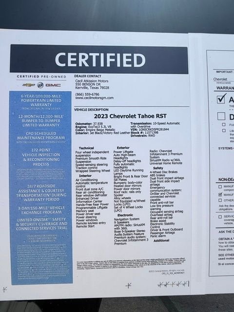 2023 Chevrolet Tahoe RST