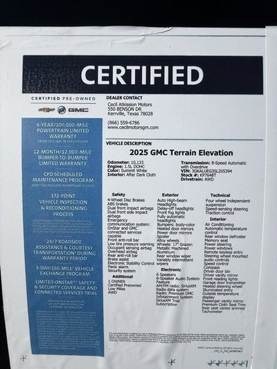 2025 GMC Terrain Elevation