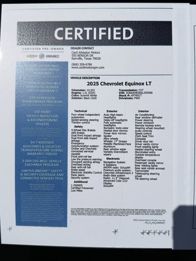 2025 Chevrolet Equinox LT